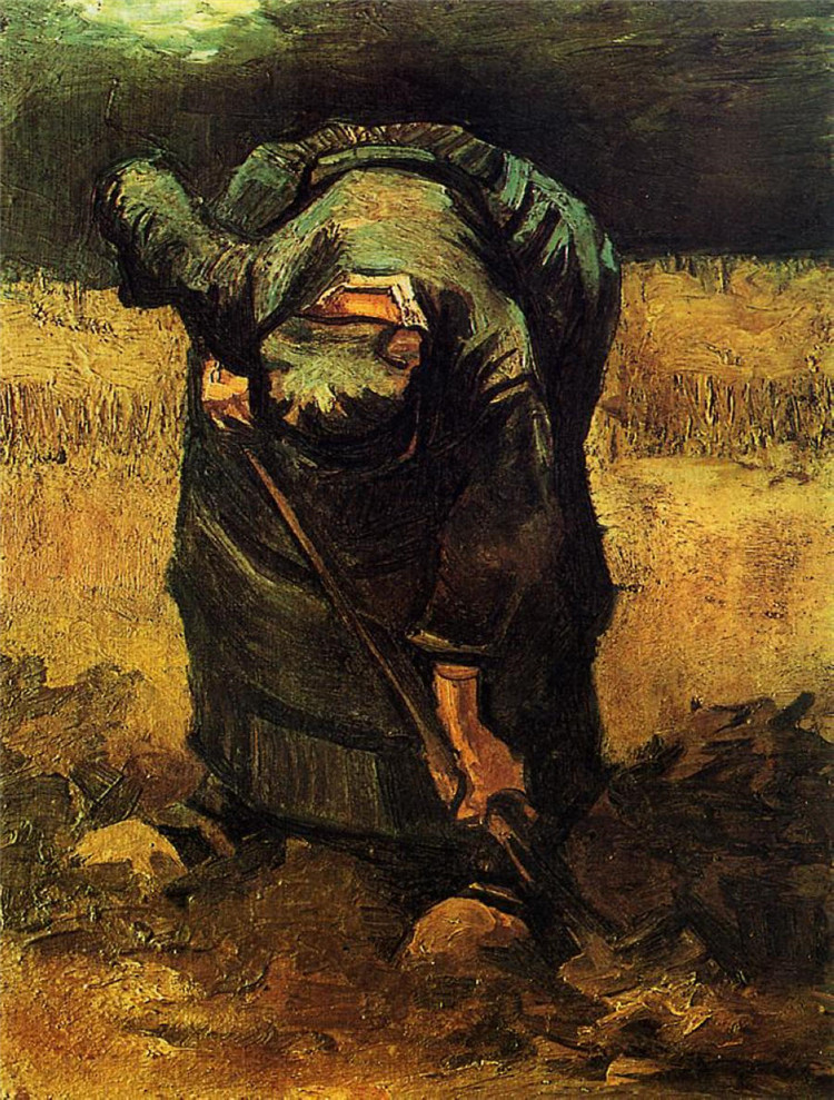 Peasant Woman Digging 3 Van Gogh Oil Painting